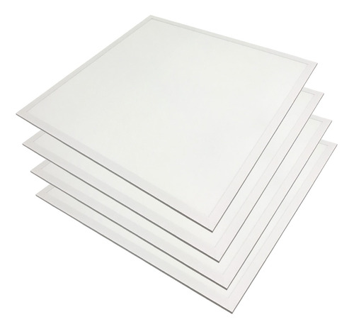Panel Plafon Led Cuadrado 60x60 Embutir 60w Trefi Pack X4