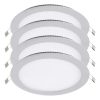 Paneles Led Redondo Interior 12w Calida Led Macro Pack X4