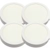 Plafón Panel Led Redondo Exterior 12w Neutro Pack X 4