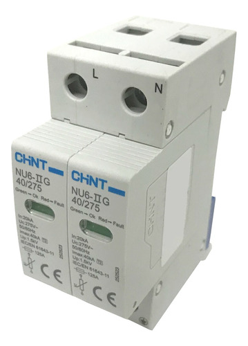 Protector Contra Sobretensiones - 2 Polos 40 Ka/385v Chint