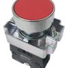 Pulsador Modular Resante Rojo Aro Metalico Baw
