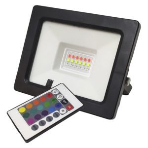 Reflector Led Rgb Exterior 20w + Control Remoto King