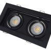 Spot De Embutir Móvil Rectangular Doble Con Dicroicas Led