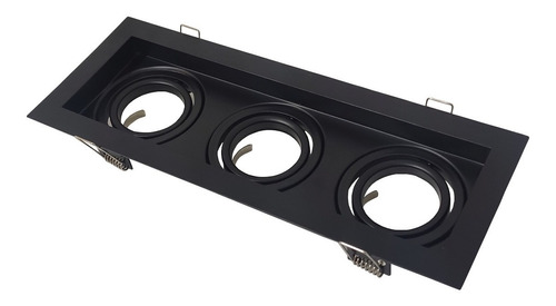 Spot Embutir 3 Luces Para Dicroica Led Gu10 Cardanico