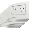 Tapa Armada Tomacorriente Doble Piano Teclastar Pack X10