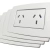 Tapa Armada Tomacorriente Doble Piano Teclastar Pack X4