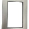 Tapa Marco 3 Módulos Teclastar Serie Quadra Acero 86516