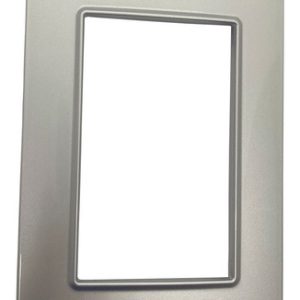 Tapa Marco 3 Módulos Teclastar Serie Quadra Acero 86516