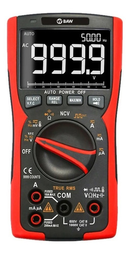 Tester Multimetro Digital Baw Capacimetro True Rms Autorango