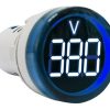 Voltimetro Digital Azul Ojo De Buey Baw