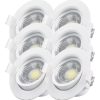 Pack X 6 Spot Embutir Blanco Dicro Led 3w Calido Movil Macro