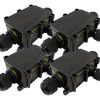 Caja Estanca Ip65 3 Pines Protección Uv Pack X 4 Unidades