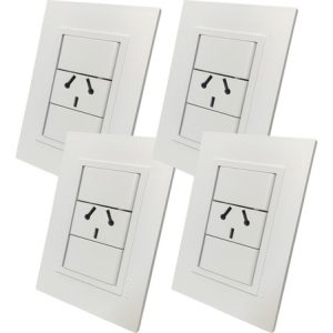Llave Luz Exultt Urbana Un Tomacorriente Completa Pack X 4