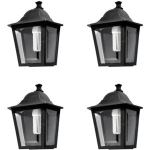 Aplique Exterior Farol E27 Siena 3 Caras Fuinyter Pack X 4