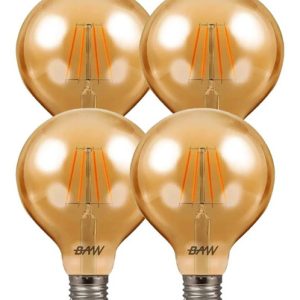 Pack X 4un Globo Led 6w Filamento Led Vintage Calida E27 Baw
