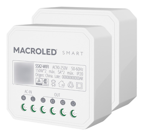 Interruptor Wifi Smart Inteligente Alexa Google Siri Pack X2