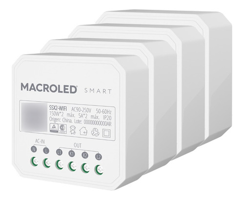 Interruptor Wifi Smart Inteligente Alexa Google Siri Pack X4