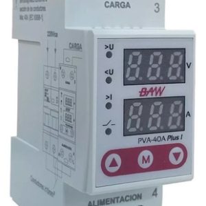 Protector Tension Monofasico 40a Digital Din Volt Amper Baw
