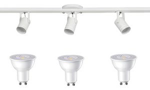 Aplique Techo Barral Spot Blanco 5 Luces Dicroicas Incluida