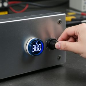 Voltimetro Digital Azul Ojo De Buey Baw