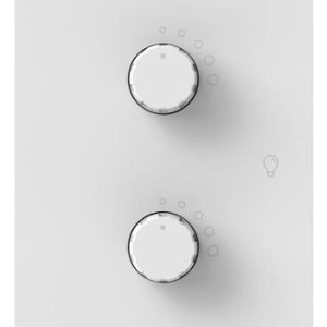 Llave De Luz Dimmer Doble Led Milan Macroled Blanco