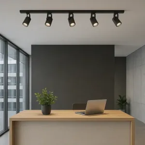 Aplique Techo Barral Slim Spot 5 Luces Dicroica Led Incluida