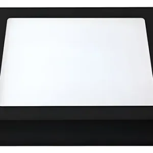 Panel Plafon Led 12w Cuadrado Negro Aplicar 3000k Macroled
