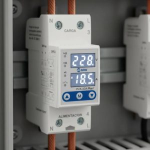Protector Tension Monofasico 40a Digital Din Volt Amper Baw