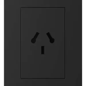 Tomacorriente Bi-norma Negro Vertical Lima Macroled Pack X10 Negro