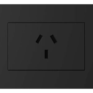 Tomacorriente Toma Simple Negro 10amp 250v Lima Macroled Negro