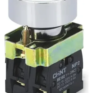 Pulsador Simple Cuerpo Metalico 22 Mm Con Contacto Na Chint