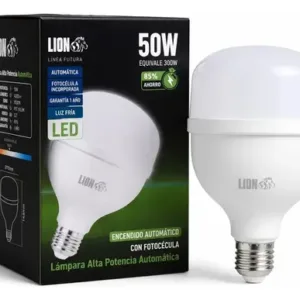 Lampara Led 50w Alta Potencia Sensor Dia Noche Fotocelula