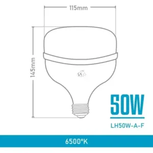 Lampara Led Alta Potencia Bulbon 20w E27 Luz Fria Lion Blanco Frío