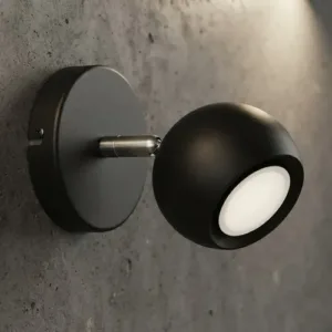 Aplique Spot Movil 1 Luz Bocha Negro 220v Gu10 Perugia